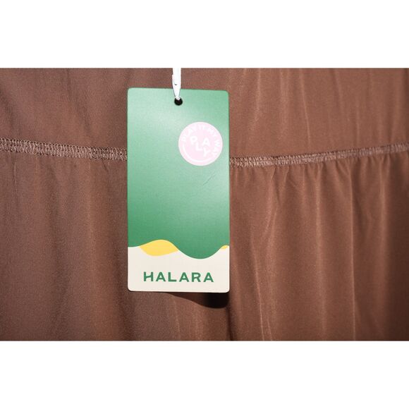 Halara Play It My Way Large Yoga Nylon Elastane Pants Brown NWT - Picture 5 of 5